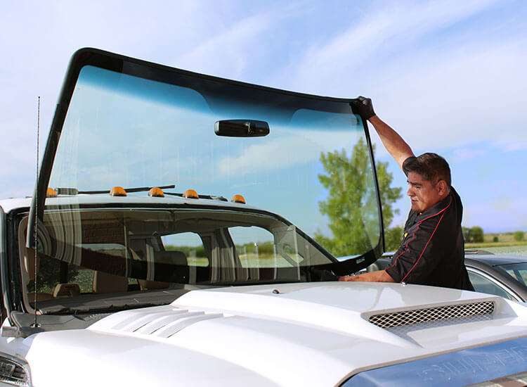 Windshield recalibration in progress